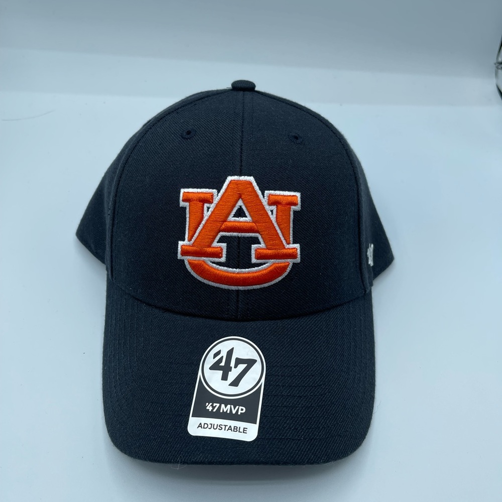 Auburn Tigers NCAA '47 Brand MVP Navy Structured Hat Cap Adult Men's Adjustable